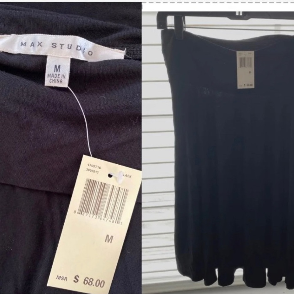 NWT Max Studio Medium convertible black skirt